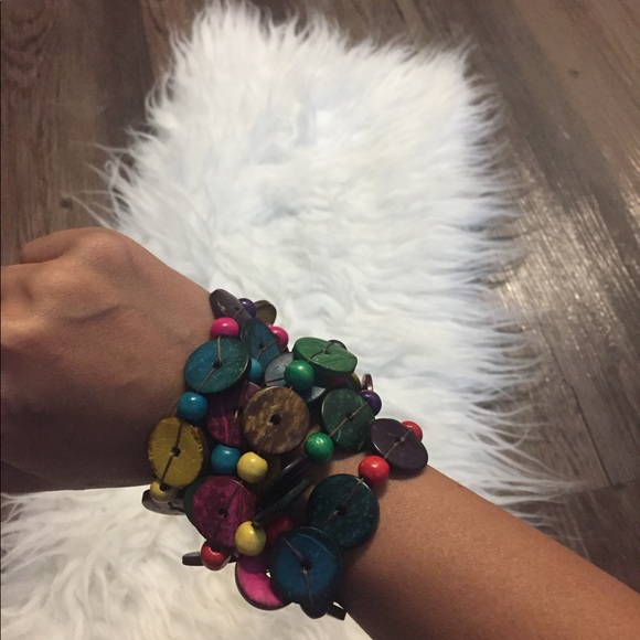 Wooden colorful necklace multipurpose - Picture 4 of 5